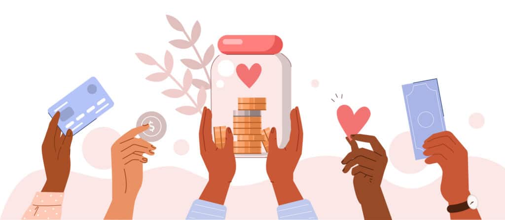 donation jar illustration